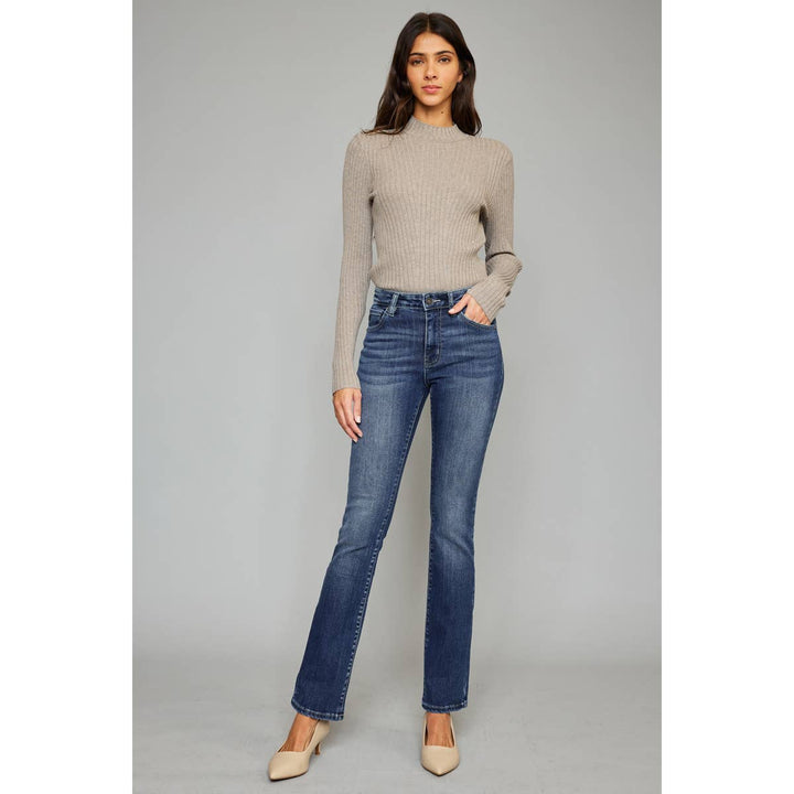 HIGH RISE SKINNY BOOTCUT JEANS