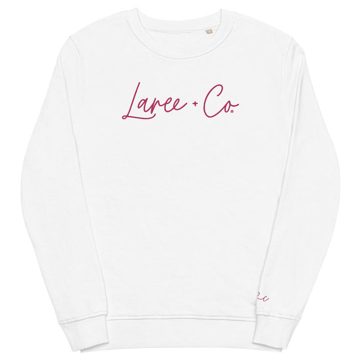 Embroidered White LC Sweatshirt