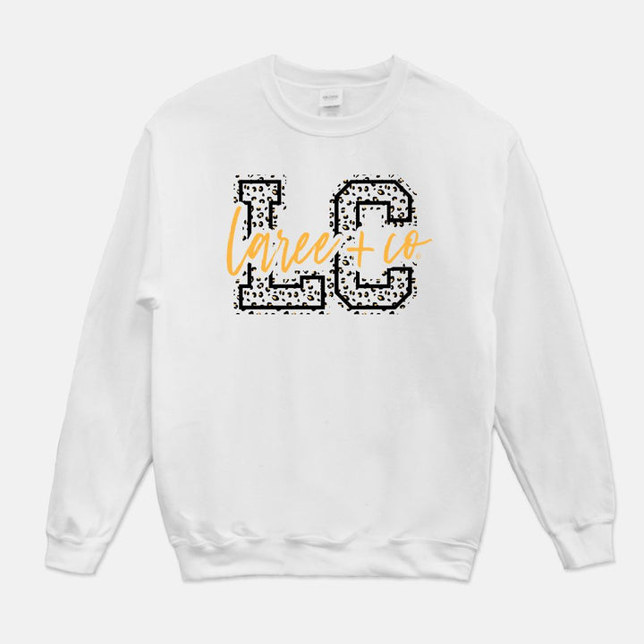 LC Allie Leopard White Sweatshirt-Sweatshirts-Laree + Co.
