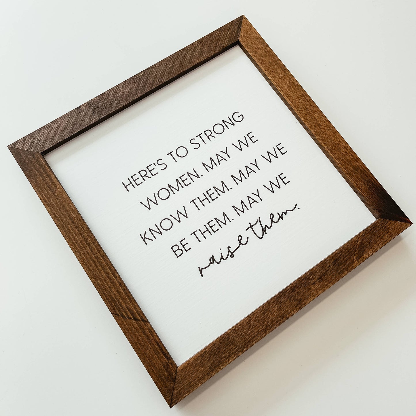 Strong Women Framed Wood Sign