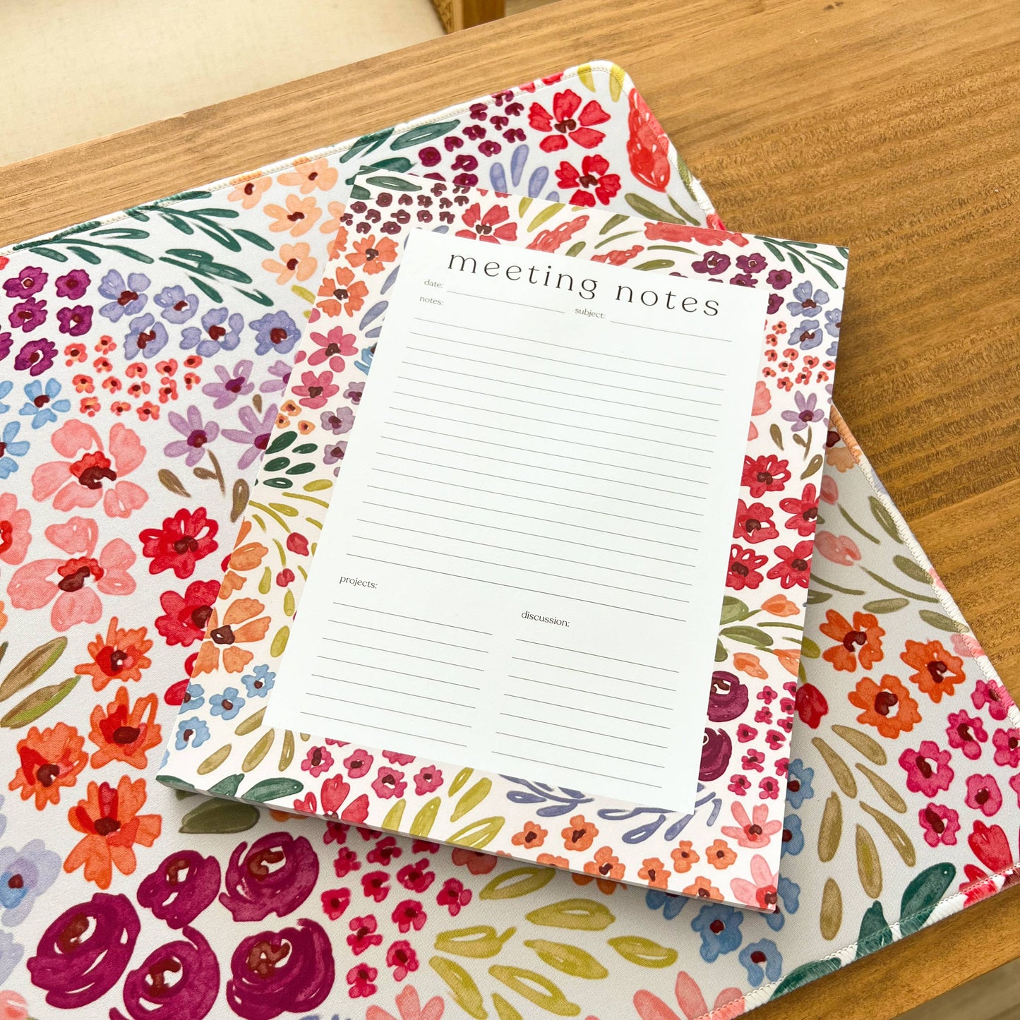 Countryside Blooms Desk Pad