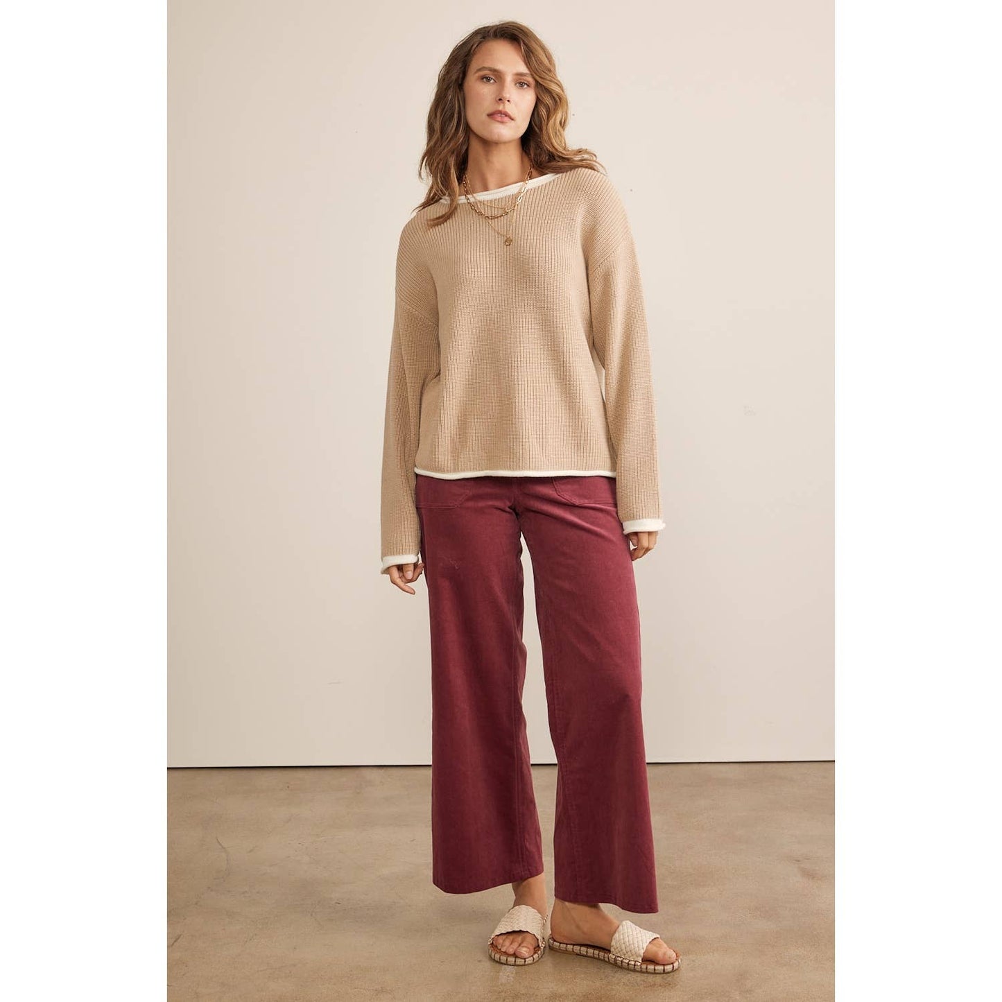 COZY CHIC WIDE LEG CORDUROY PANTS