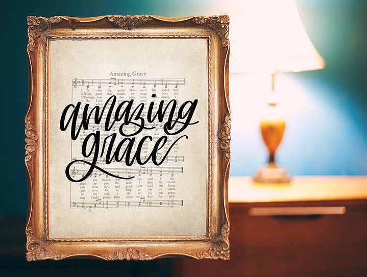 Amazing Grace Hymn Print