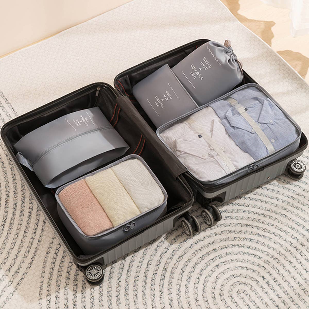 5 SET LIGHTWEIGHT TRAVEL LUGGAGE ORGANIZER