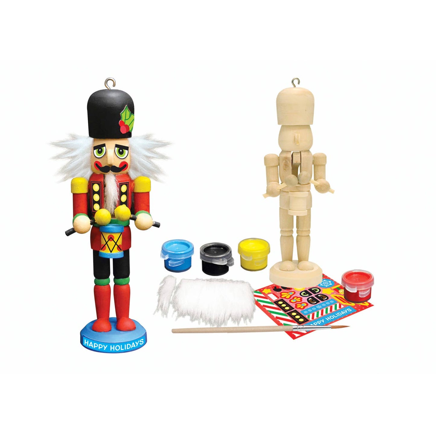 Nutcracker Drummer Ornament Wood Paint Kit