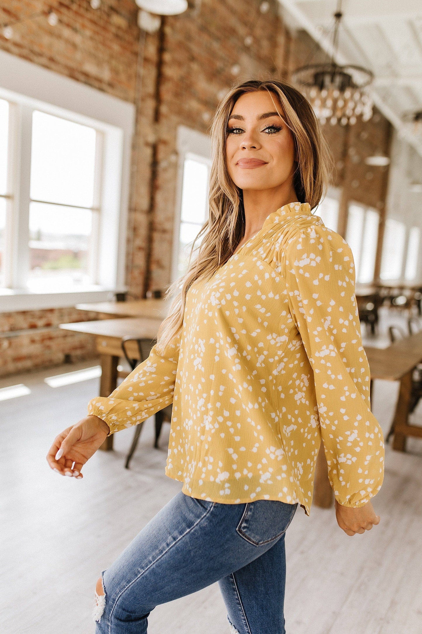 Valery Boho Crinkled Blouse