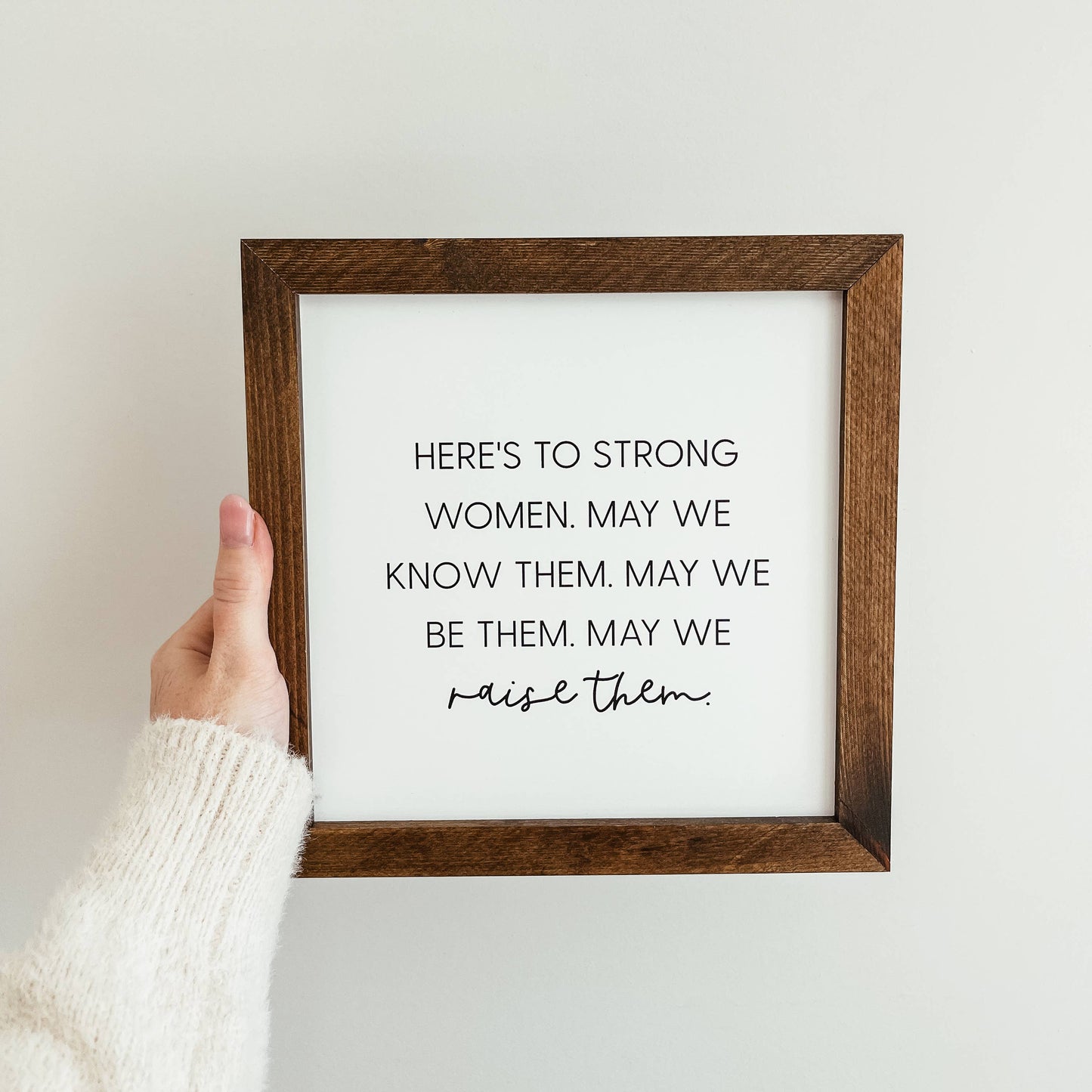 Strong Women Framed Wood Sign