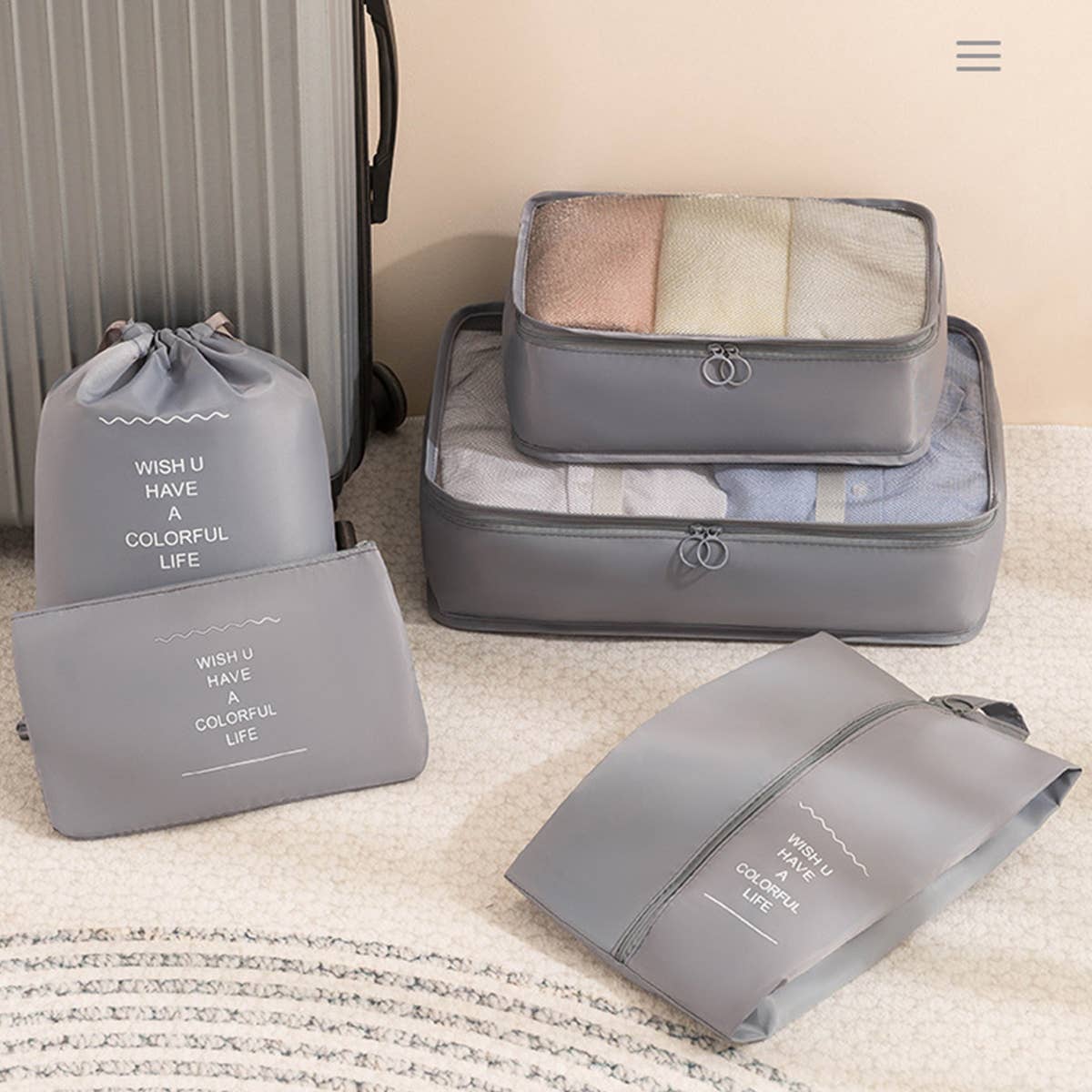 5 SET LIGHTWEIGHT TRAVEL LUGGAGE ORGANIZER