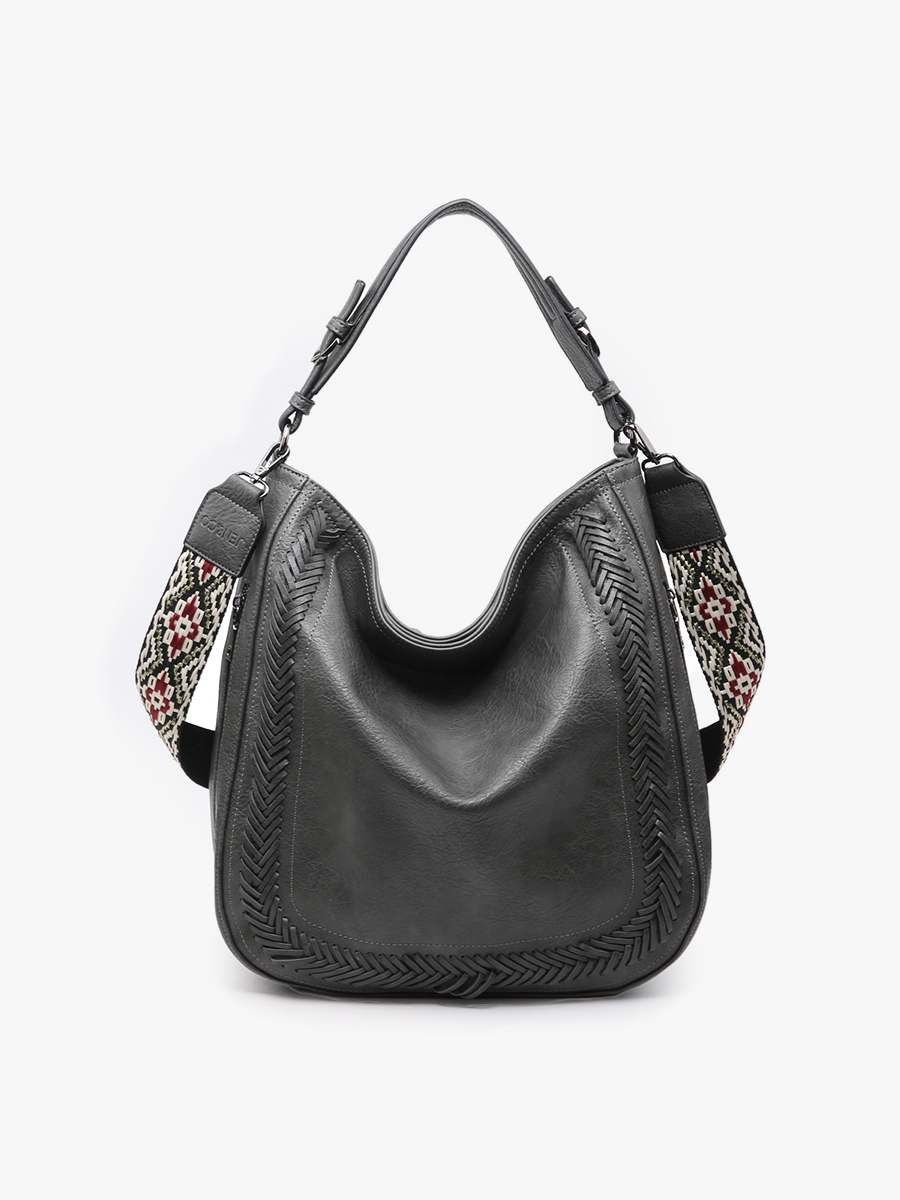 Aris Whipstitch Hobo/Crossbody w/ Guitar Strap