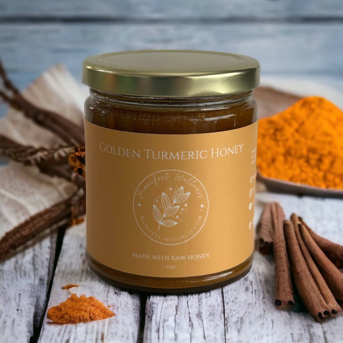 Golden Herbal Honey with Turmeric, Ginger, Clove & Cardamom