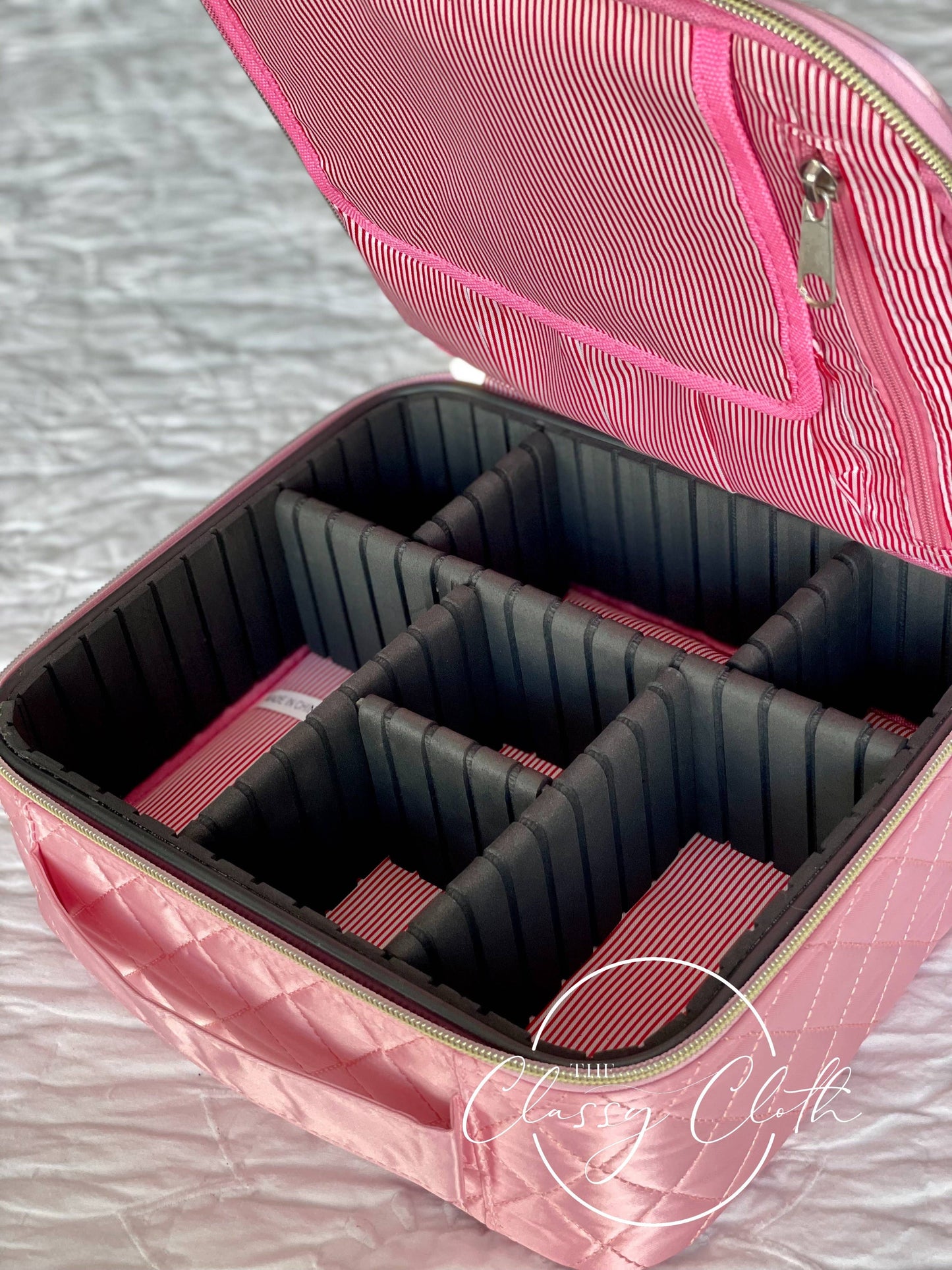 Mega Makeup Case - Pink Quilted