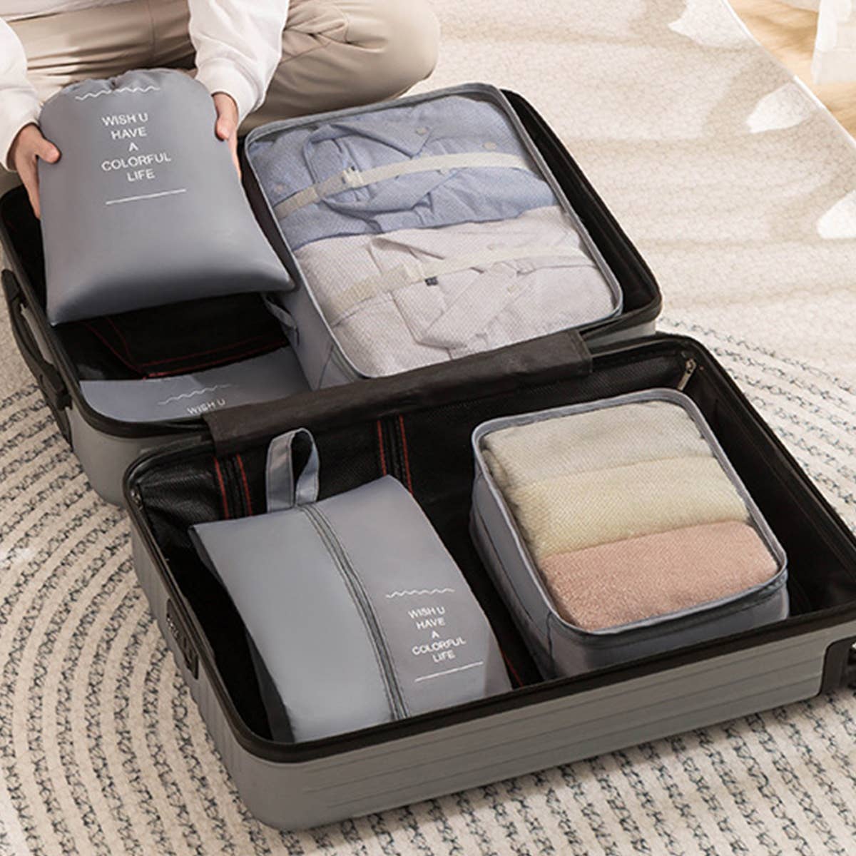 5 SET LIGHTWEIGHT TRAVEL LUGGAGE ORGANIZER