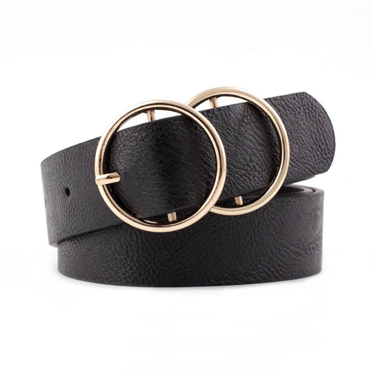Simple Double O Buckle Fashion Belt
