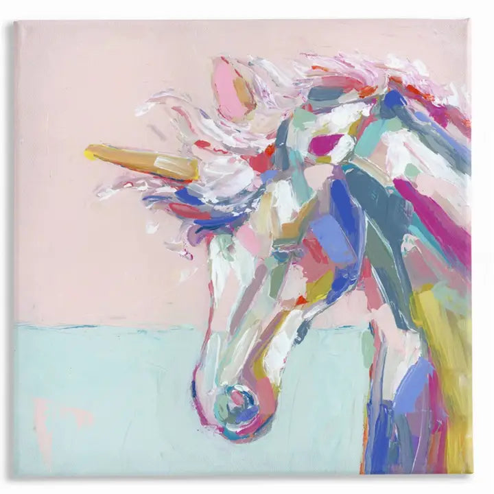 "Rainbow Unicorn" Canvas