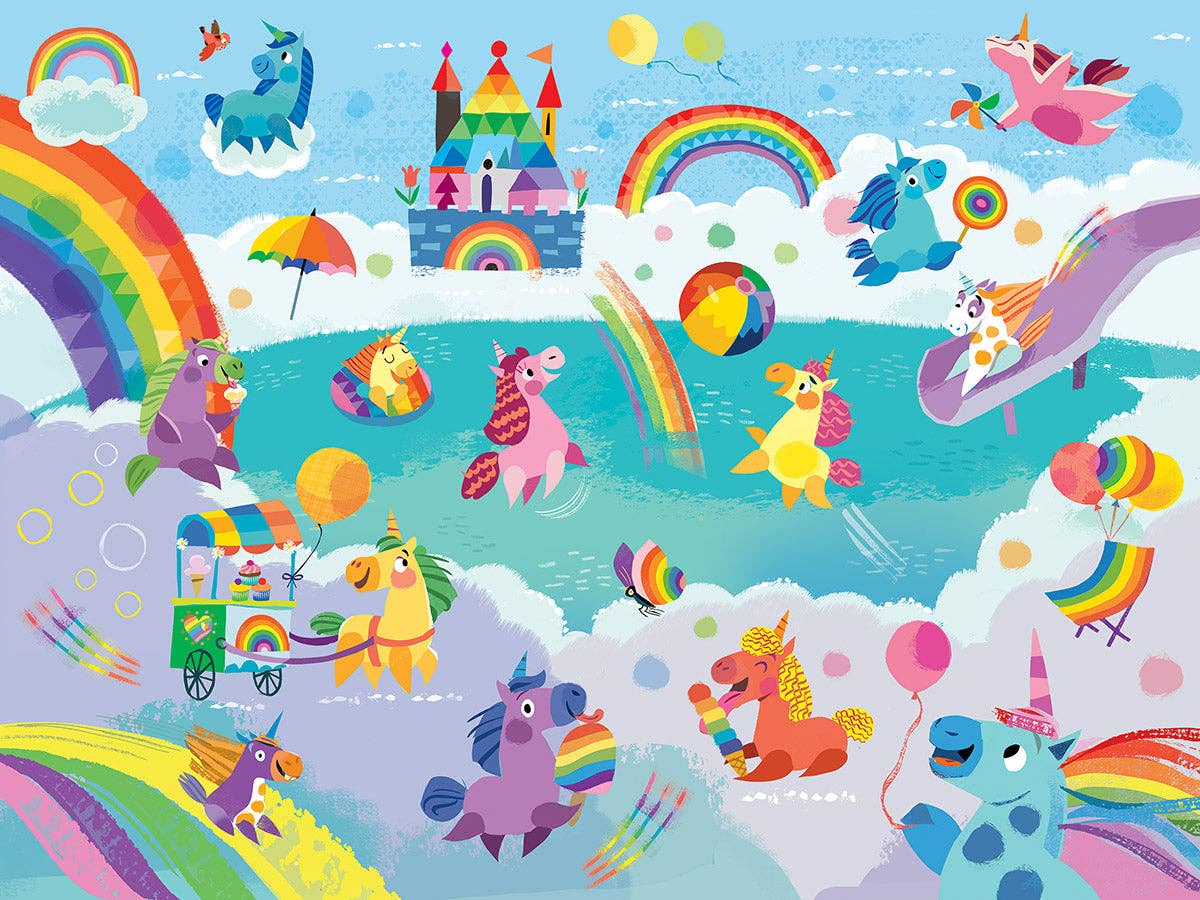 Unicorn Pool Party 46 Piece Kids Puzzle