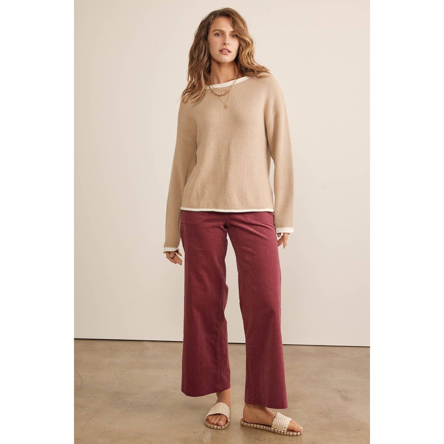 COZY CHIC WIDE LEG CORDUROY PANTS