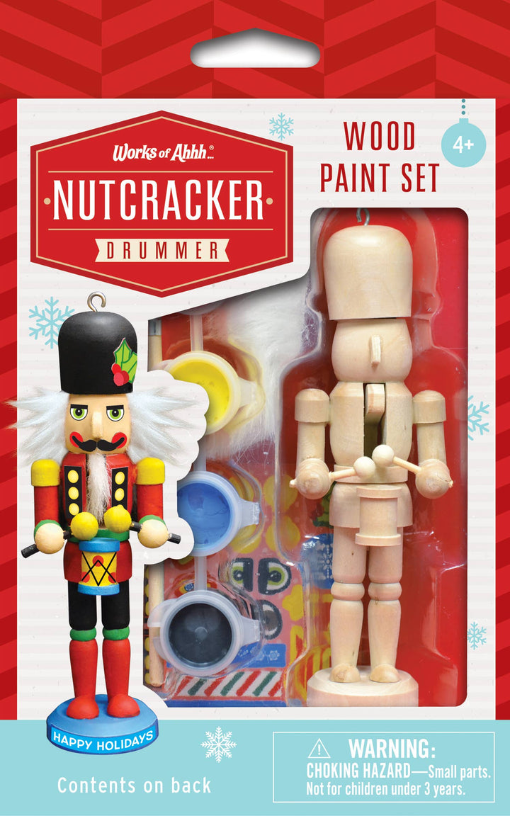 Nutcracker Drummer Ornament Wood Paint Kit