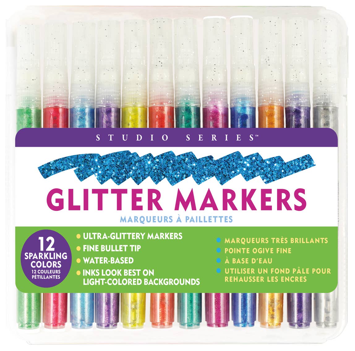 Studio Series Glitter Marker Set (twelve-piece set)