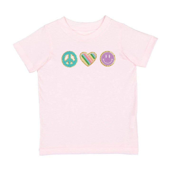 Peace, Love, Smile Short Sleeve T-Shirt - Kids Spring Tee