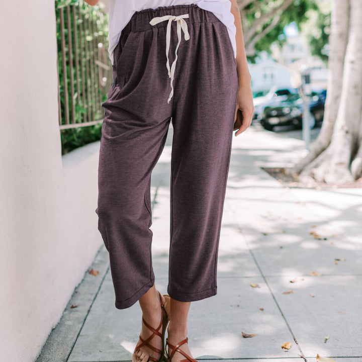 French Terry Cropped Lounge Pants