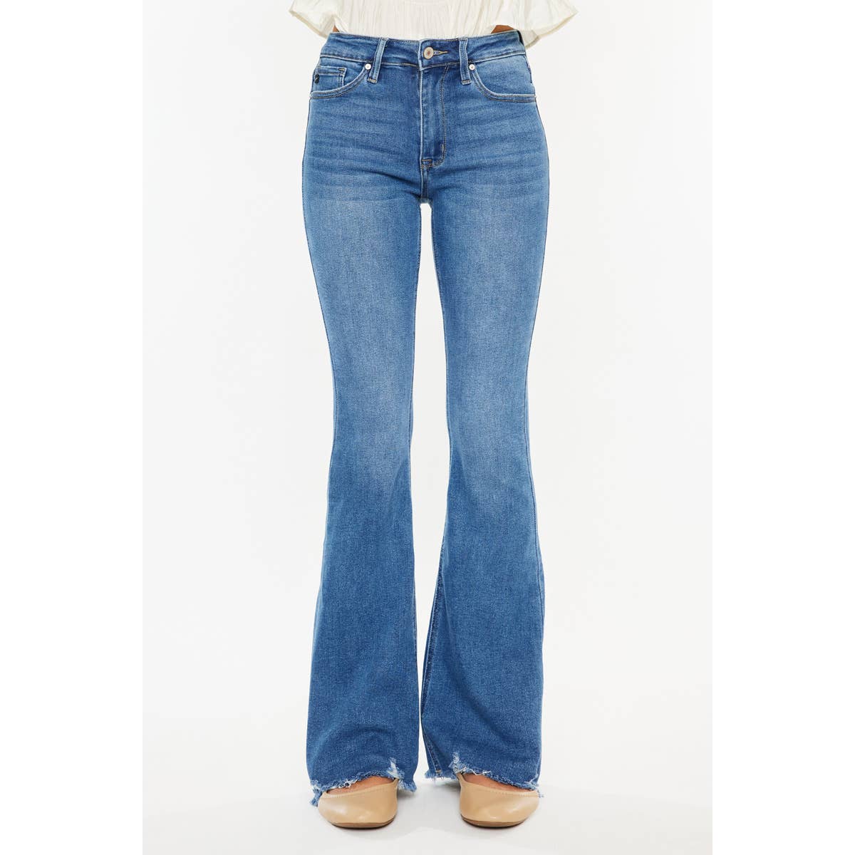 High Rise Stretch Bootcut Jeans - Medium Wash