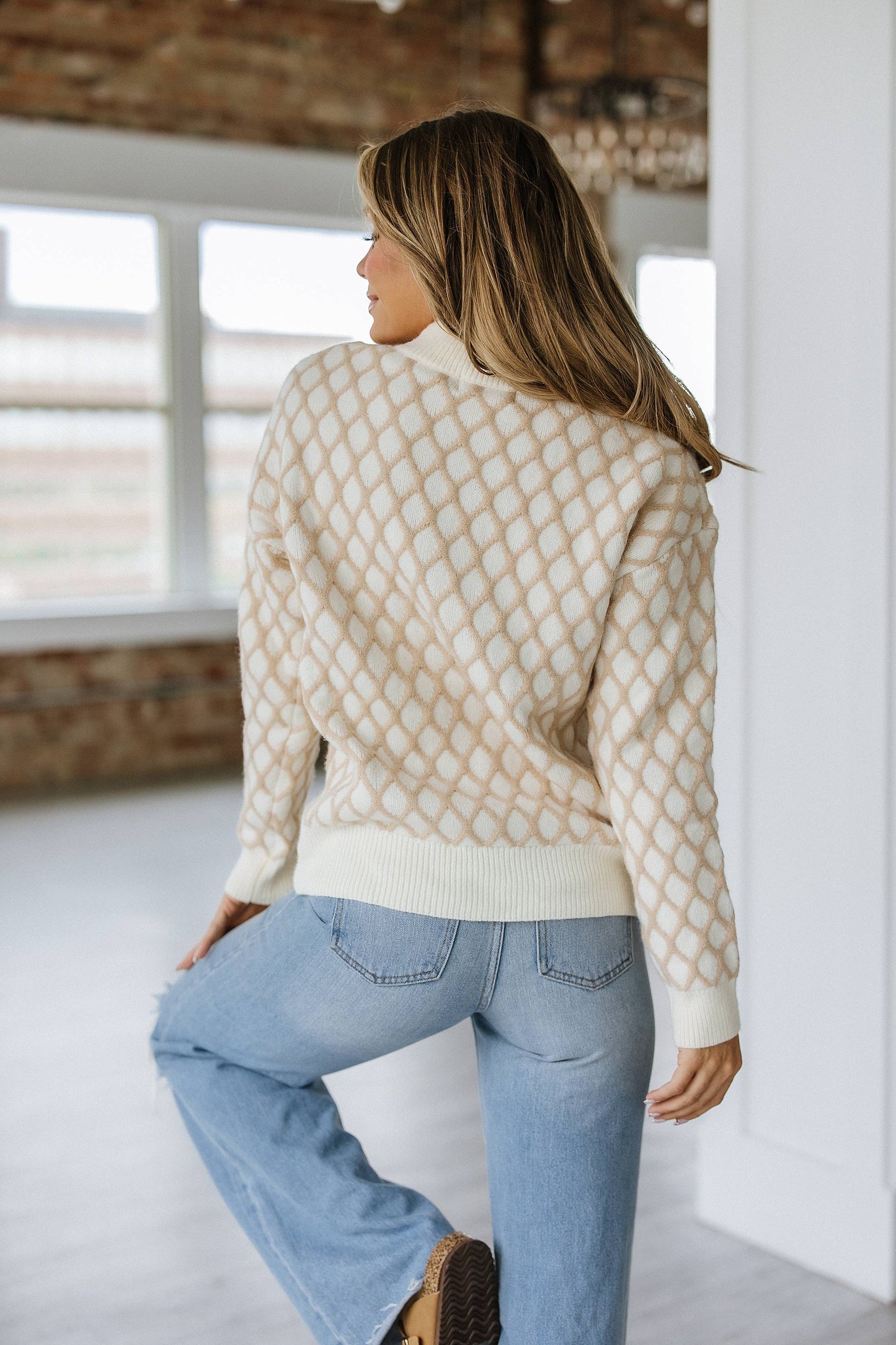 Cami Textured Drop Sleeve Sweater