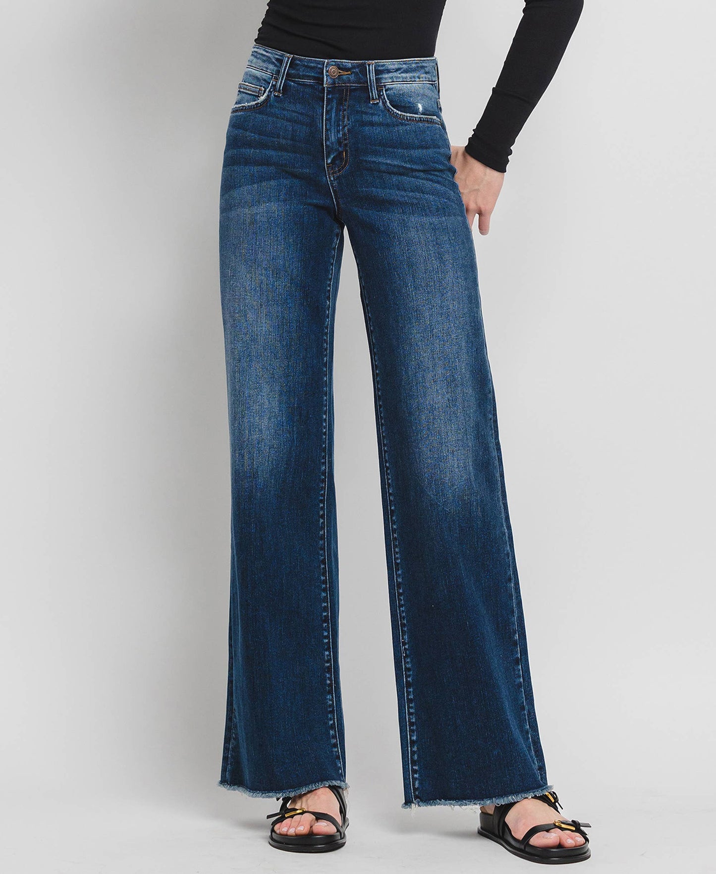 HIGH RISE WIDE LEG JEANS