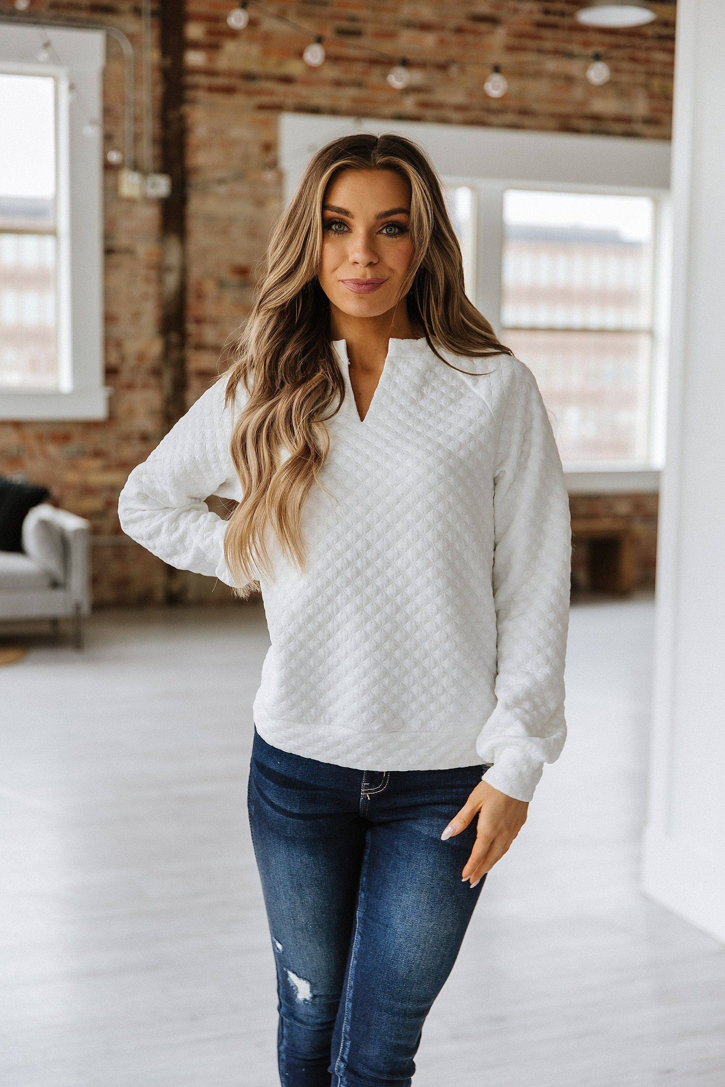 Seth Quilted Long Sleeve Top