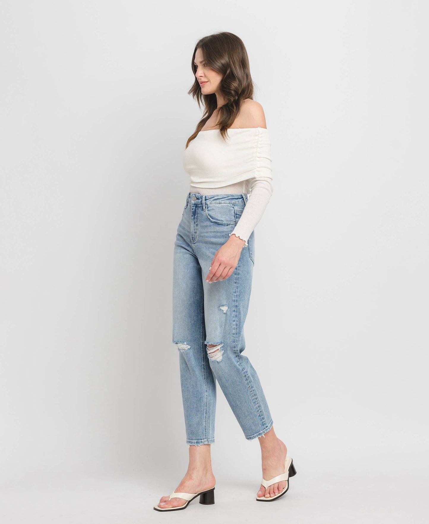 SUPER HIGH RISE BARREL JEANS