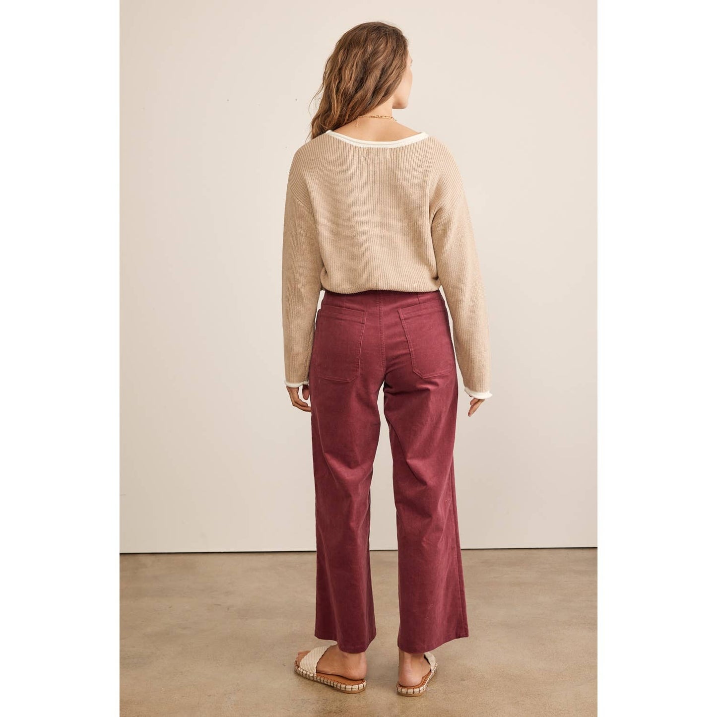 COZY CHIC WIDE LEG CORDUROY PANTS