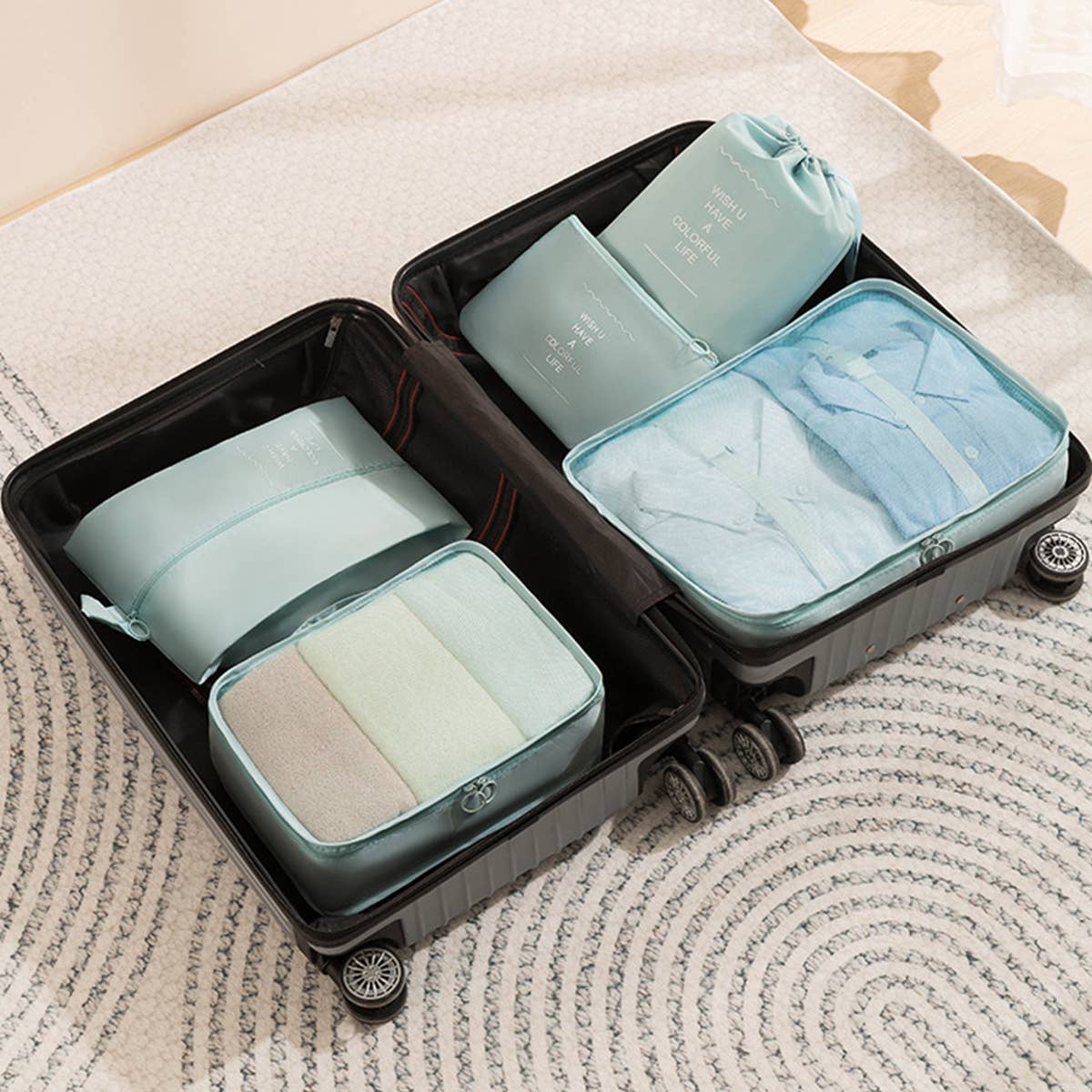 5 SET LIGHTWEIGHT TRAVEL LUGGAGE ORGANIZER