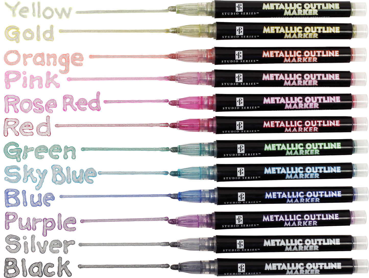 Studio Series Metallic Outline Markers (set of 12)