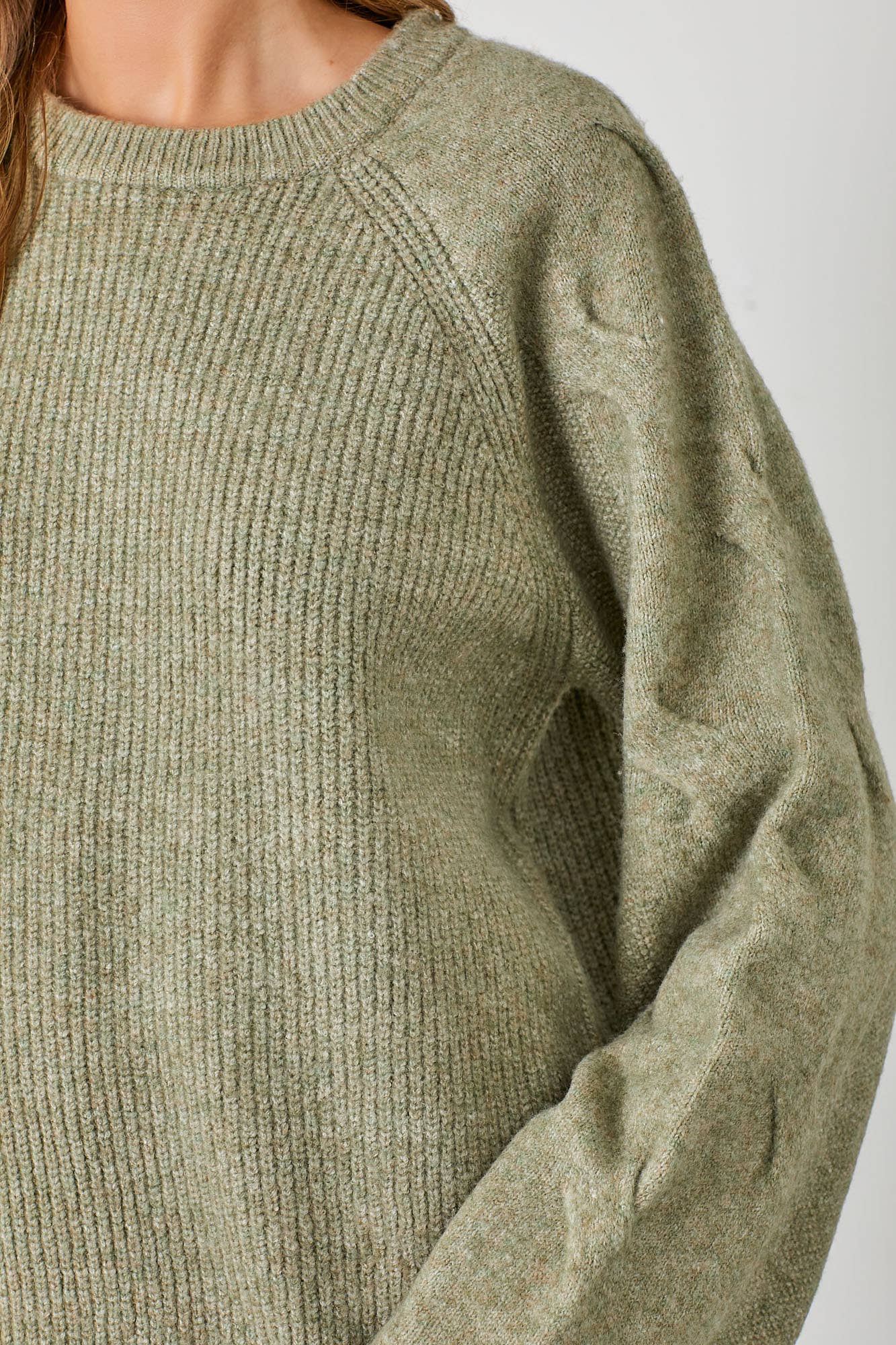 SPECKLED KNIT PULLOVER SWEATER