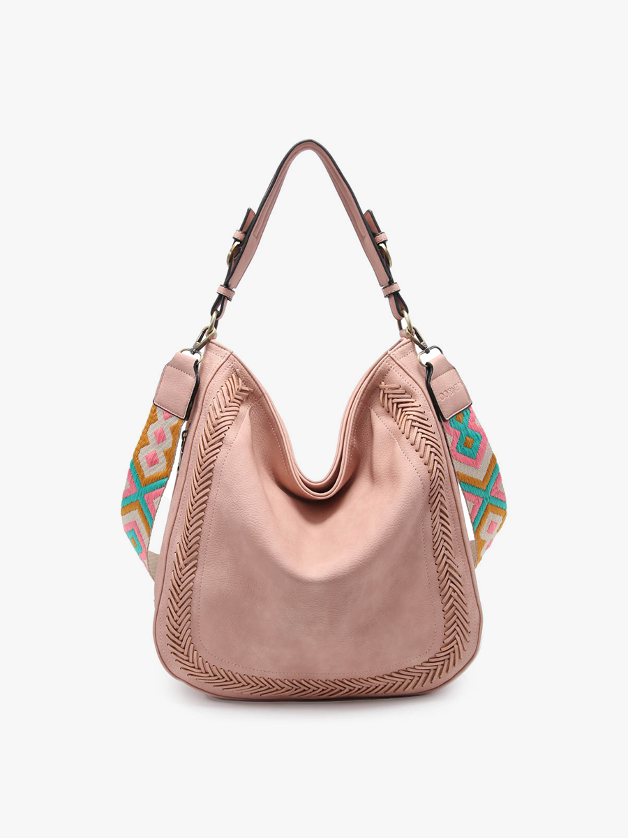 Aris Whipstitch Hobo/Crossbody w/ Guitar Strap