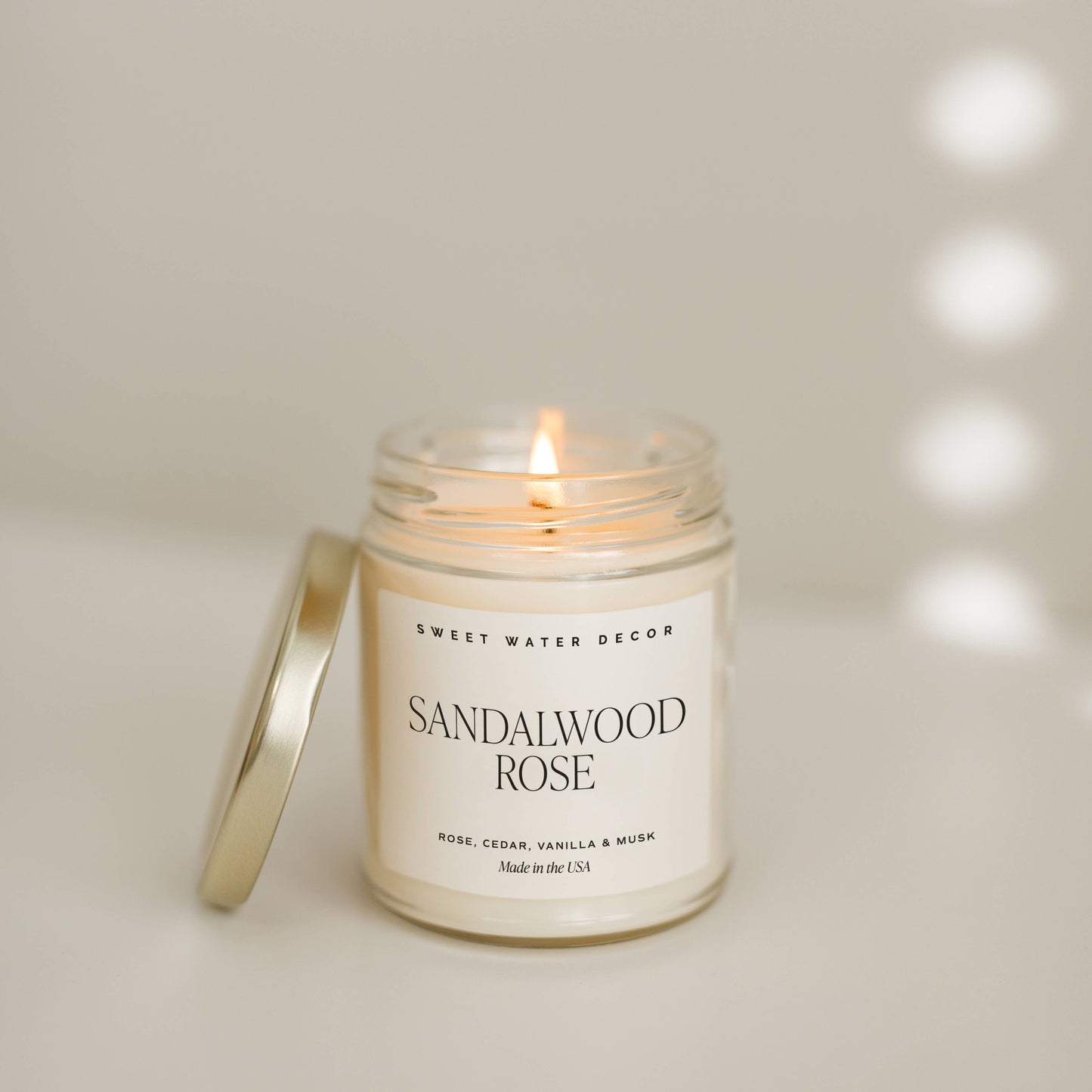 Sandalwood Rose 9 oz Soy Candle - Home Decor & Gifts