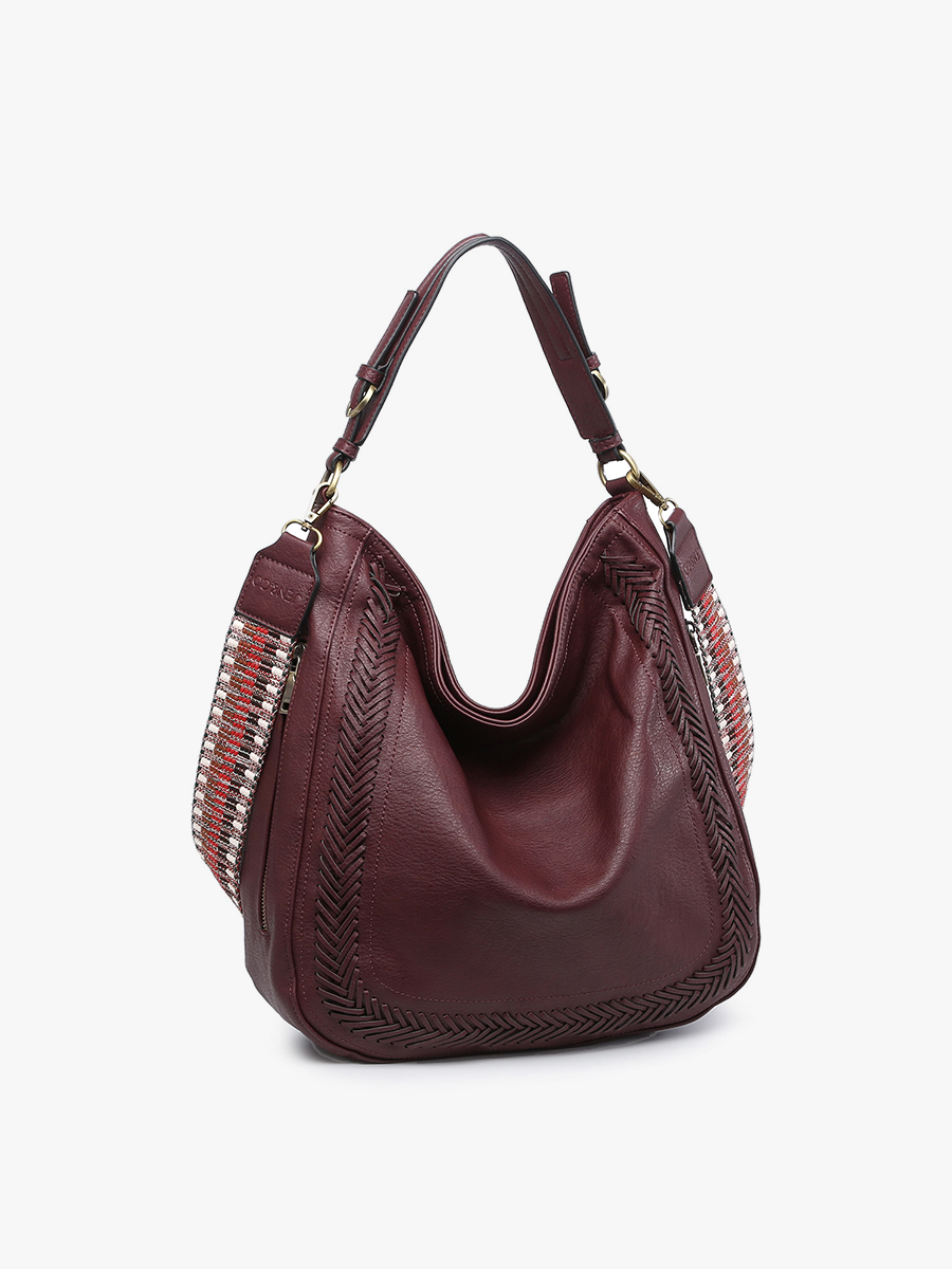 Aris Whipstitch Hobo/Crossbody w/ Guitar Strap