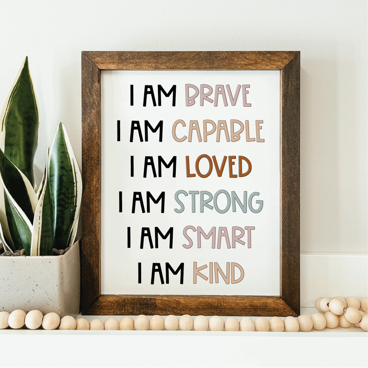 Affirmation Framed Wood Sign