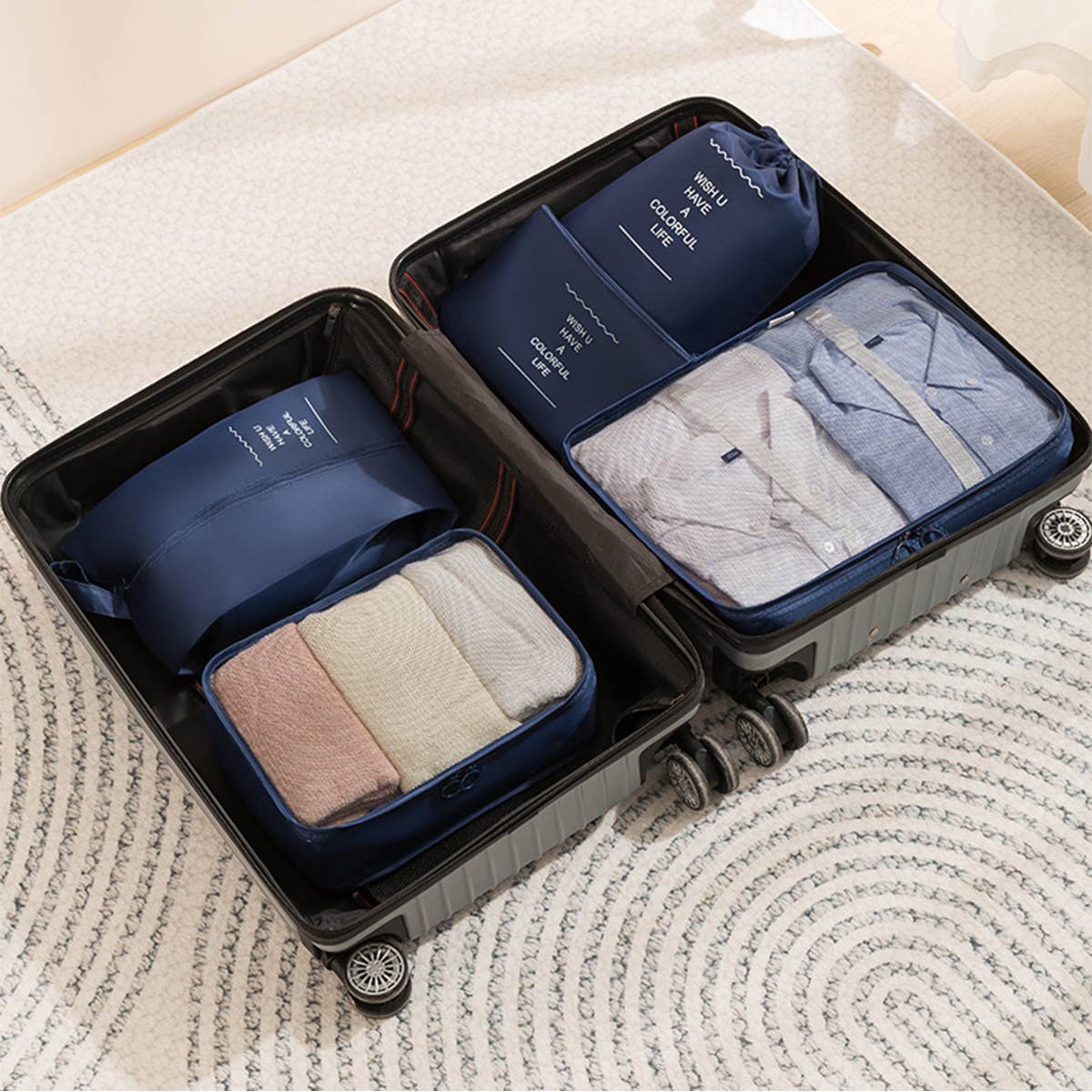 5 SET LIGHTWEIGHT TRAVEL LUGGAGE ORGANIZER