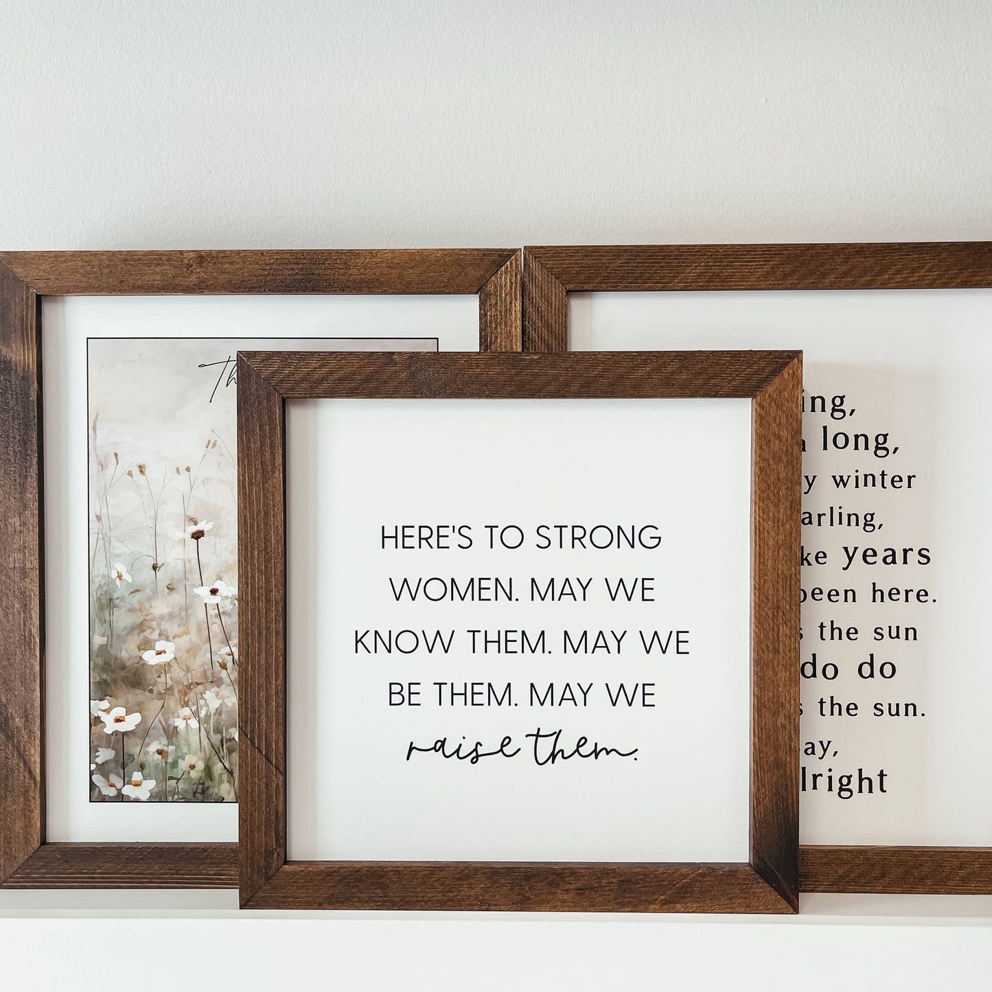 Strong Women Framed Wood Sign