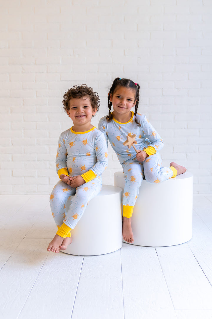 Mason Blue Bamboo 2-Piece Long Sleeve Set