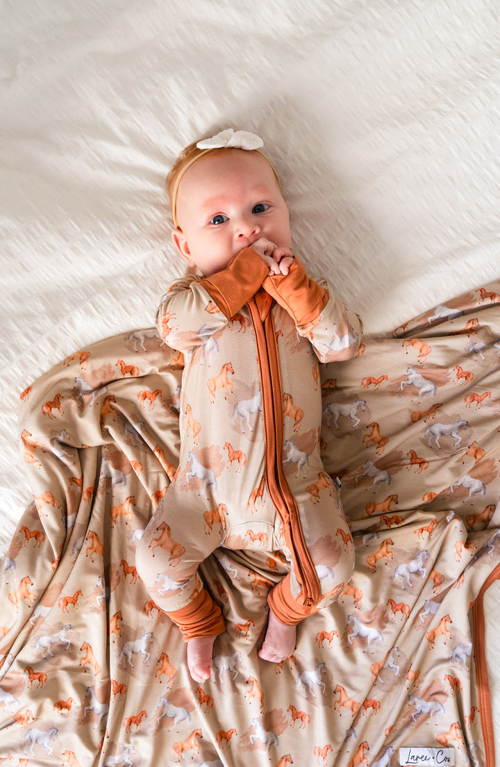 Ember Tan Bamboo Toddler Blanket