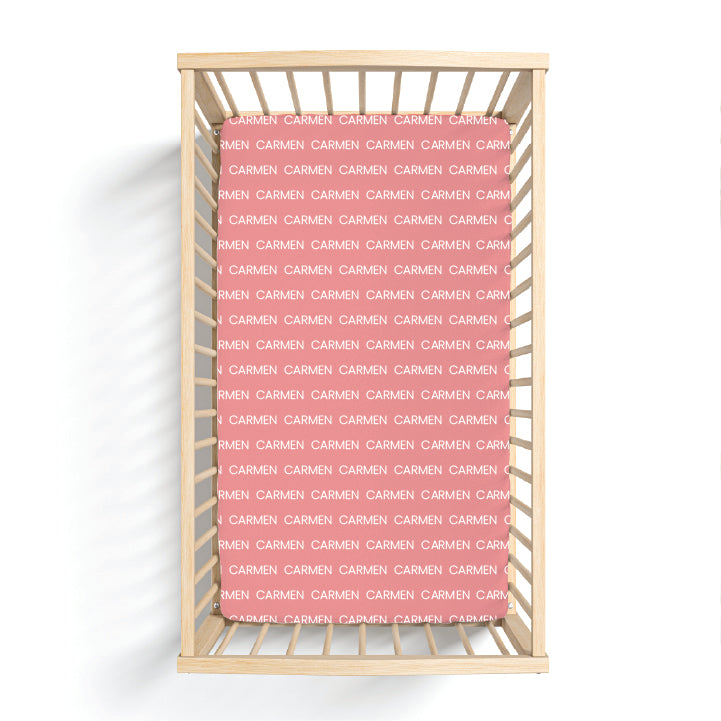 Carmen Solid Personalized Crib Sheet
