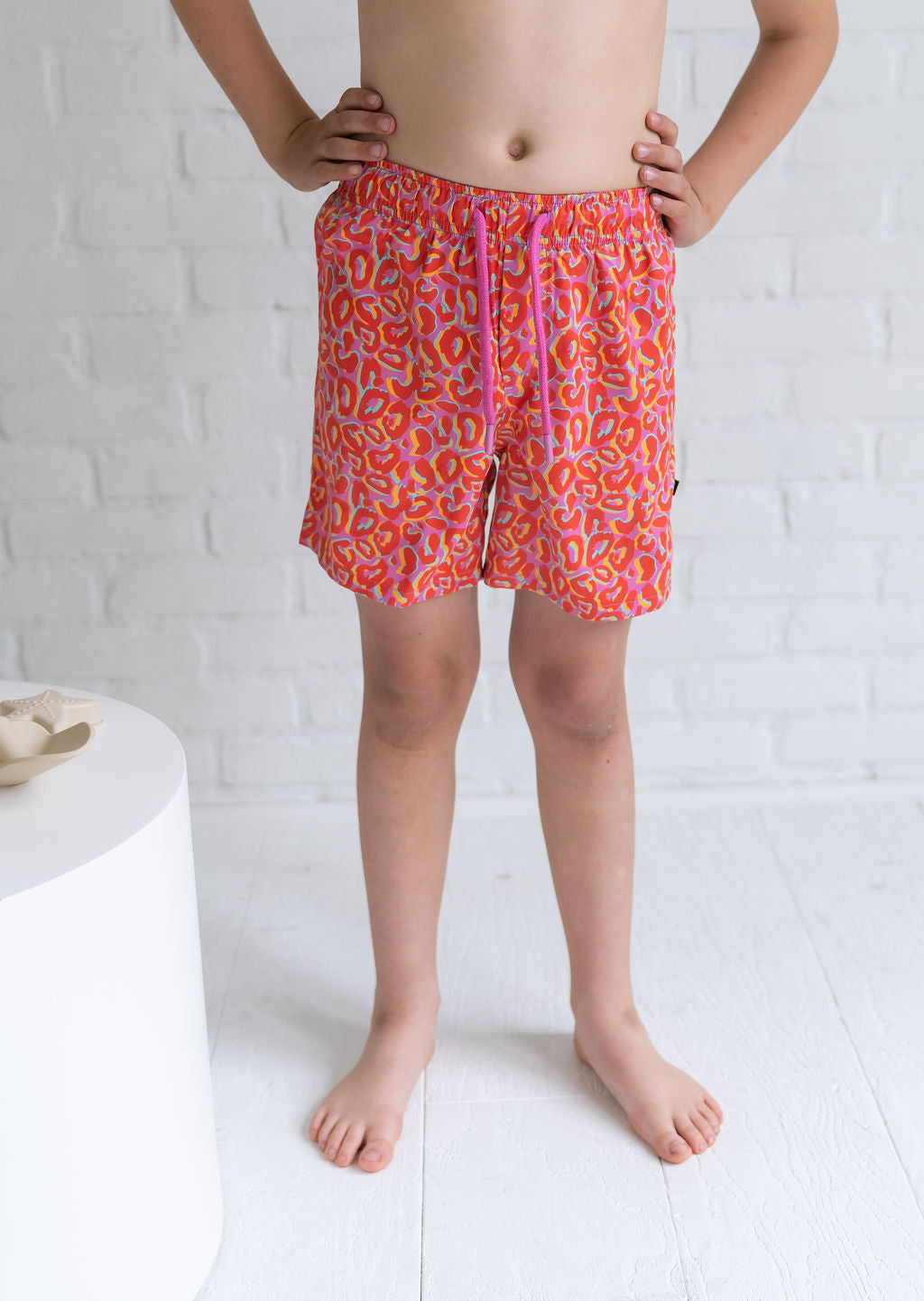 Neon Leopard Hybrid Kids Shorts