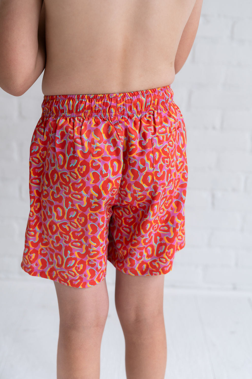 Neon Leopard Hybrid Kids Shorts