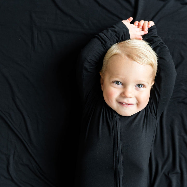 Allie Black Bamboo Toddler Blanket