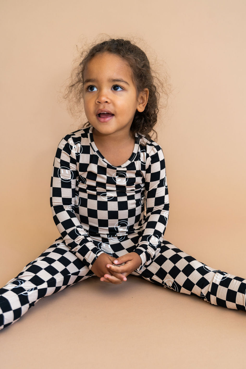 Smiley Checks 2-Piece Pajama Set