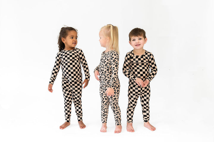 Smiley Checks 2-Piece Pajama Set