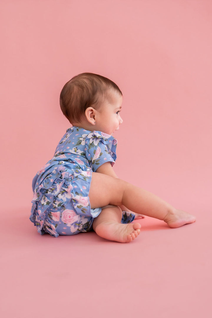 Lillian Floral Bamboo Ruffle Bummies