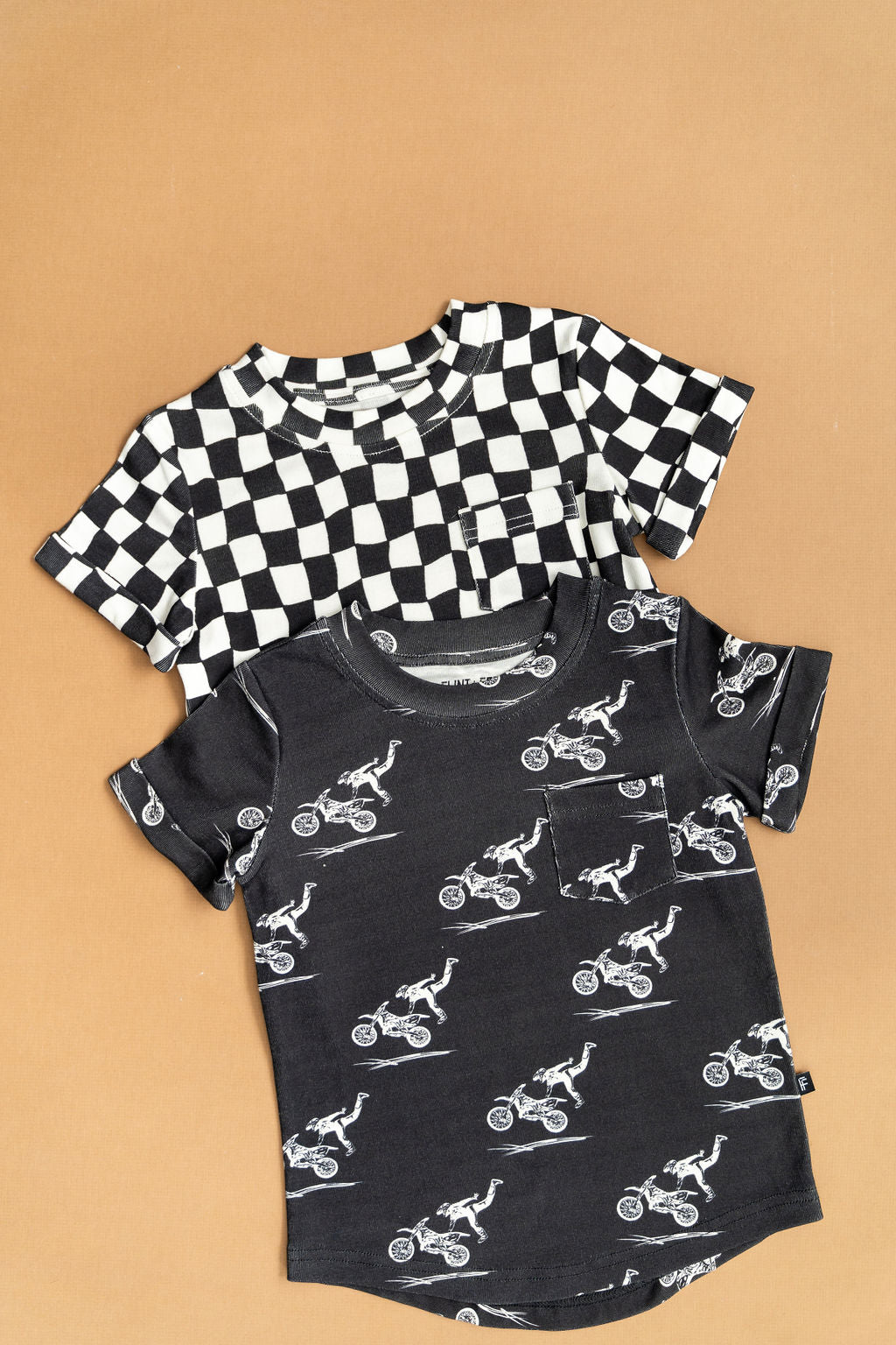 Wavy Checks Kids Pocket Tee