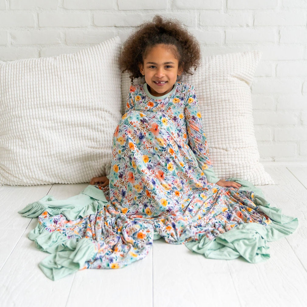 Alaya Ruffle Toddler Blanket